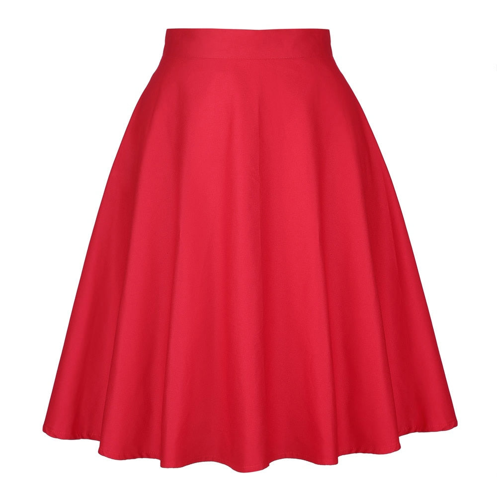 Red - Juliette Swing Skirt