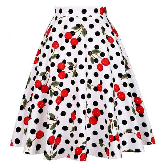 Cherries on Polka Dots - Juliette Swing Skirt