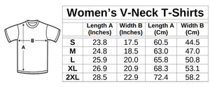 Balloon Dog Apparel V-Neck T-Shirt Sizing Guide