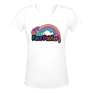 Face Painter T-Shirt with rainbow design