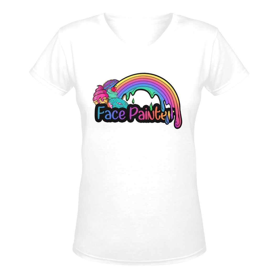 Face Painter T-Shirt with rainbow design