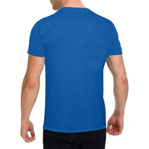 Patchwork Pup on Blue - Classic Men's T-Shirt