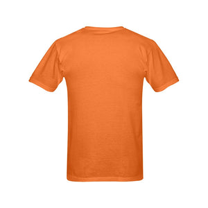 Patchwork Pup on Orange - Classic Men's T-Shirt