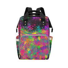 Load image into Gallery viewer, Face Painting Backpack with Paint Splatter Design