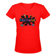 Load image into Gallery viewer, Red face Painting T-Shirt V-Neck