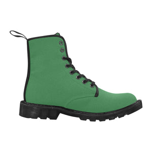 Patchwork on Green - Women's Ollie Combat Boots