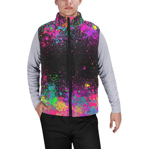 Paint Splatter - Men's Padded Cozy Vest
