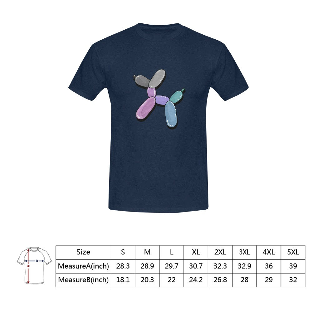 Pastel Rainbow Dog - Classic Men's T-Shirt on Navy