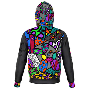 Patchwork Pup - Athletic Zip Hoodie