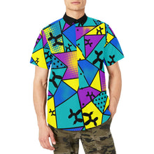 Load image into Gallery viewer, Party shirt with balloon dogs blue yellow and purple