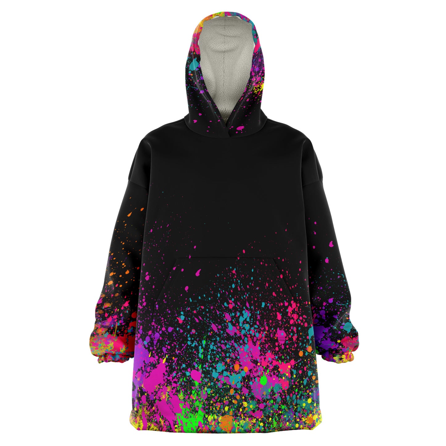 Paint Splatter Snuggle Hood for Artists and entertainers