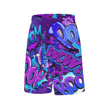 Load image into Gallery viewer, Balloon twister basketball shorts blue and purple