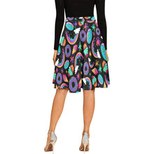 Load image into Gallery viewer, Fun colourful circle skirt with rainbows and desserts