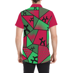 Red and Green - Nate Short Sleeve Shirt (Small-5XL)