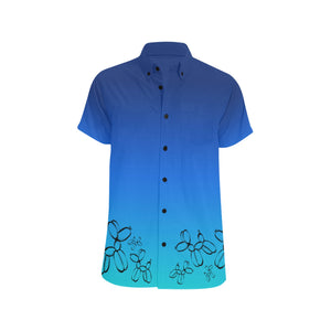 Blue shirt with balloon dogs