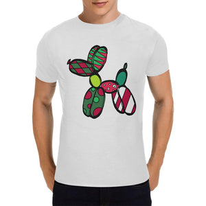 Christmas Dog on White - Classic Men's T-Shirt