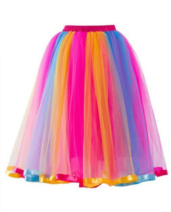 Clowning Around - Pink, Yellow and Blue Tulle Petticoat