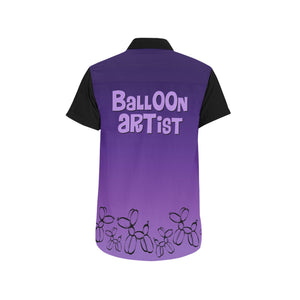 Purple Balloon Artist Bowling shirt