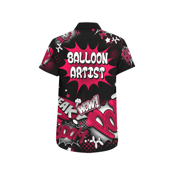 Professional Party Shirt for balloon artists and entertainers Red and Black