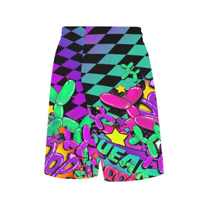 Basketball shorts for balloon twisters fun colourful pop art design