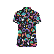 Load image into Gallery viewer, Balloon Twisting Shirt with colourful desserts and rainbows