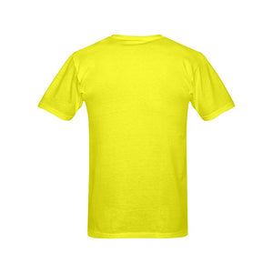 Patchwork Pup on Yellow - Classic Men's T-Shirt
