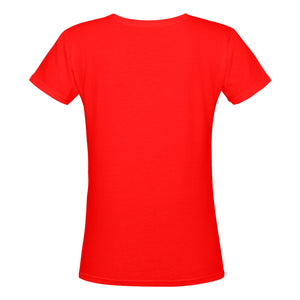 T-Shirt for Face Painting - Red with V-Neck