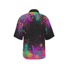 Load image into Gallery viewer, Face painter and glitter artist shirt paint on black