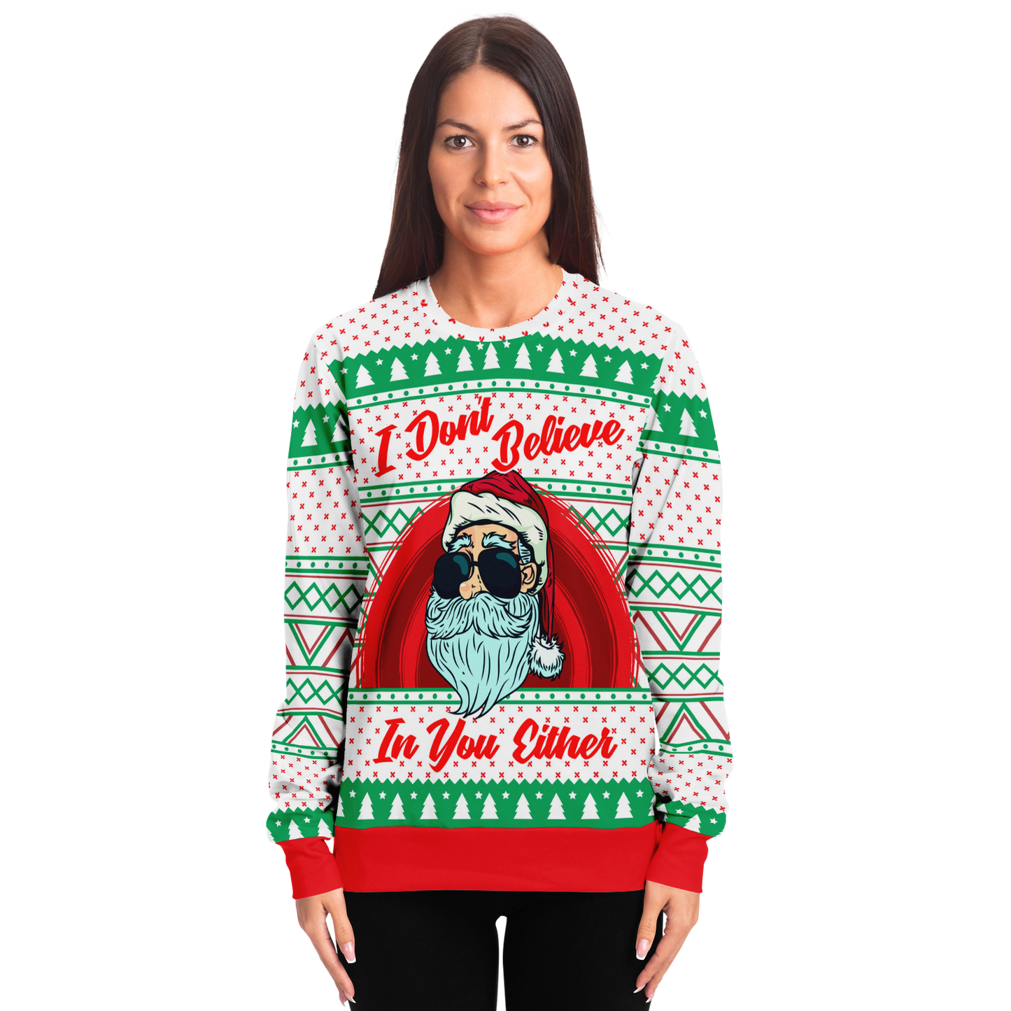 Female Christmas Sweater Santa