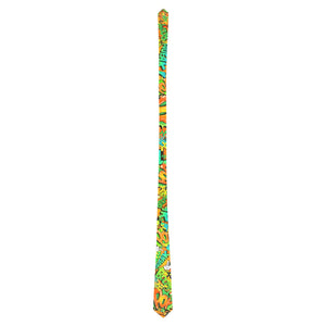 Balloon Twister Clothing Balloon Dog Tie Orange and Green Pop Art Design