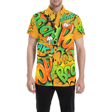 Load image into Gallery viewer, Balloon Twister shirt orange and green pop art
