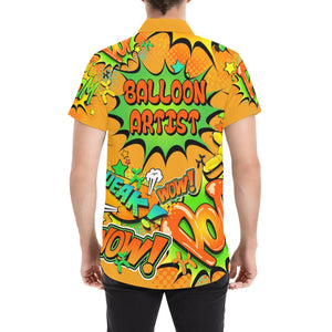 Balloon Artist shirt for professional Balloon Twisters Orange and Green