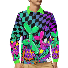 Load image into Gallery viewer, Balloon Twister Long Sleeve Polo Shirt with balloon dogs