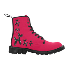 Load image into Gallery viewer, red balloon artist boots with balloon dogs