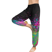 Load image into Gallery viewer, Harem Pants with paint splatter design