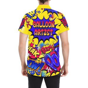 Balloon Artist Shirt Red yellow and blue for balloon twisting