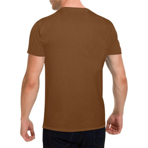 Patchwork Pup on Brown - Classic Men's T-Shirt