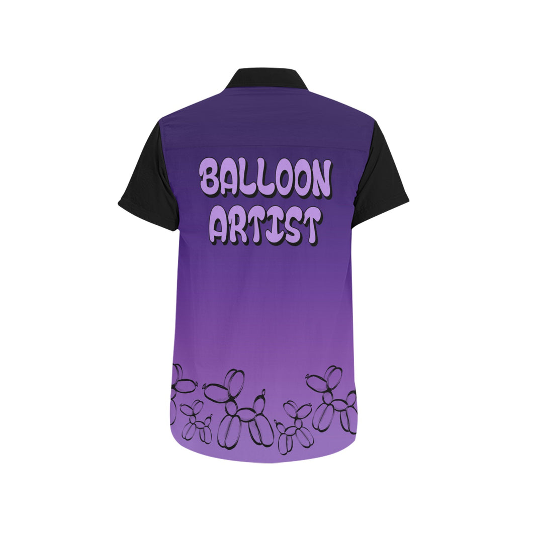 Balloon Artists Bowling shirt Purple