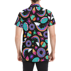Colourful Party Shirt with rainbows, cup cakes, ice cream and donuts