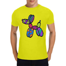 Load image into Gallery viewer, Patchwork Pup on Yellow - Classic Men&#39;s T-Shirt