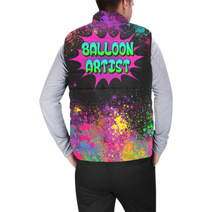Vest with Paint Splatter design and Balloon Artist Text