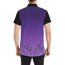 Load image into Gallery viewer, Purple bowling shirt with Balloon Dogs