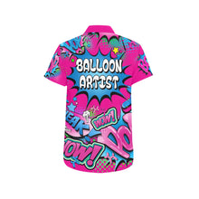 Load image into Gallery viewer, Pink Balloon artist shirt for balloon twisting and entertaining