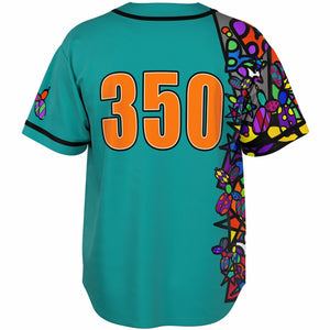 Teal and Orange Baseball Jersey for balloon twisting