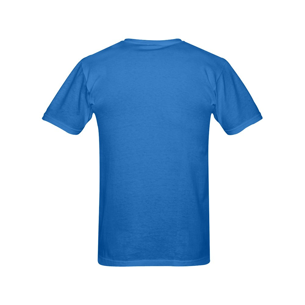 Patchwork Pup on Blue - Classic Men's T-Shirt