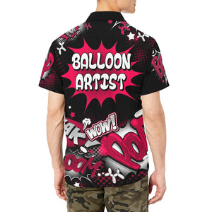 Professional Balloon twisting shirt red and black