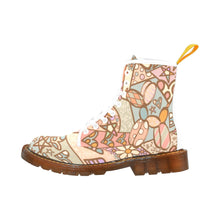 Load image into Gallery viewer, Pastel Patchwork Pup - Women&#39;s Ollie Combat Boots (US 6.5-12)
