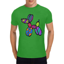 Load image into Gallery viewer, Patchwork Pup on Green - Classic Men&#39;s T-Shirt