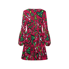 Load image into Gallery viewer, Fun Christmas Dress with bell sleeves