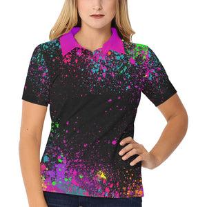 Paint Splatter design Polo shirt for Face Painters and Balloons artists